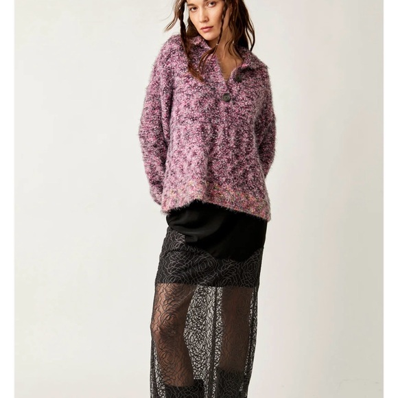 Free People Sweaters - Free People Stella Marled Sweater – Shocking Pink – Size Small